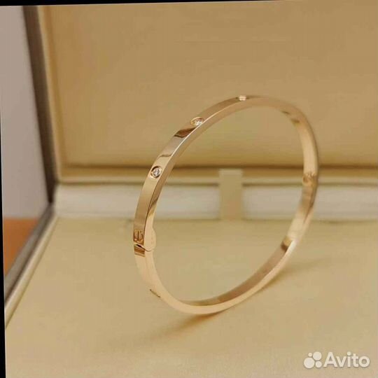 Браслет Cartier Love розовое золото 0,21ct