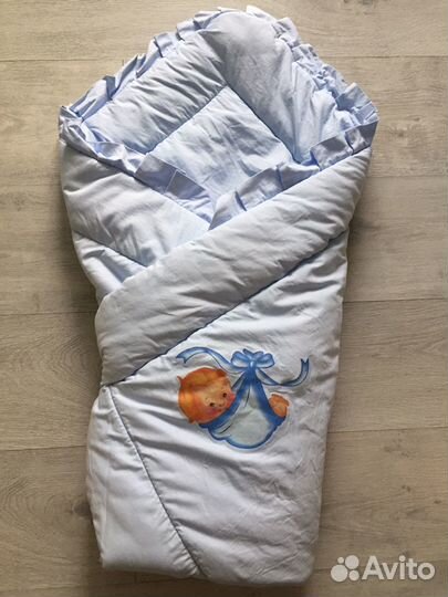 Конверт одеяло теплое для новорожденного