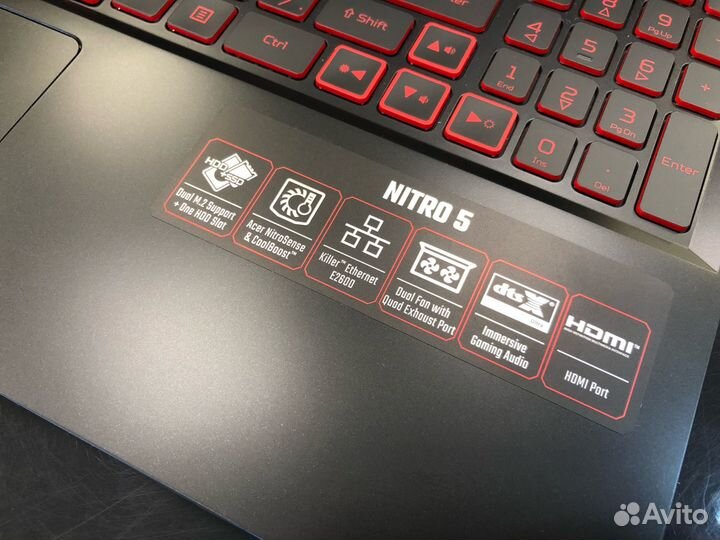 Новый Acer Nitro 5 IPS Ryzen 5 5600H/GTX 1650/512G