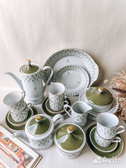 Чайно кофейный сервиз Volkstedt ГДР