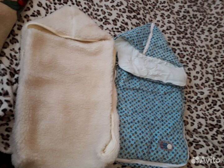 Зимний конверт в коляску на овчине