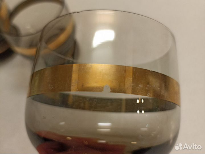 Стаканы СССР чешское стекло набор 6 шт бу