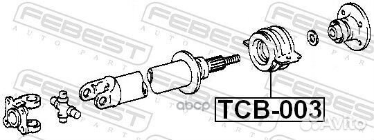 Подшипник опоры карданного вала TCB003 Febest