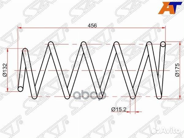 Комплект пружин 2шт задние toyota land cruiser