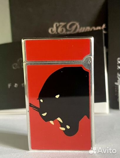 Зажигалка Dupont Fantasies Panther Silver