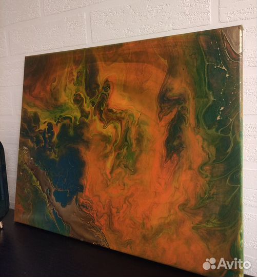 Картина флюид арт