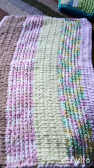 Плед вязаный детский