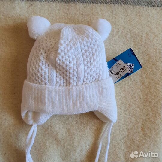 Новая шерстяная шапка для девочки Janus 42-44 см