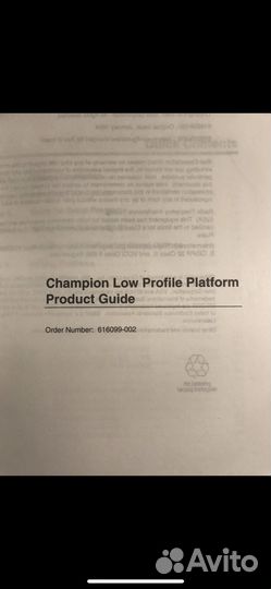 Champion Low Profile Platform Product Guide