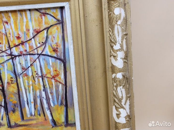 Картина холст масло Пейзаж Осень Автор Сергеев