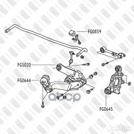 Сайлентблок рычага заднего Honda FR-V 05 FG1