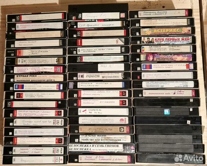 Видеокассеты VHS комплект 93штуки