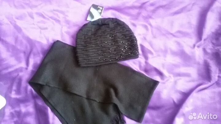 Новый комплект шапочка и шарф