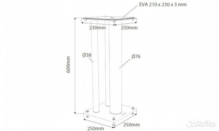 Стойки под акустику NorStone Stylum Max white