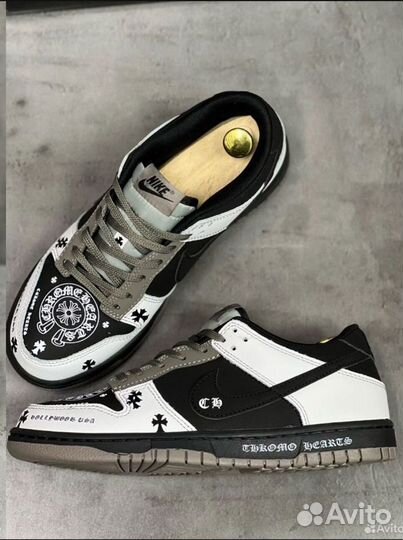 Кроссовки nike dunk LOW chrome hearts