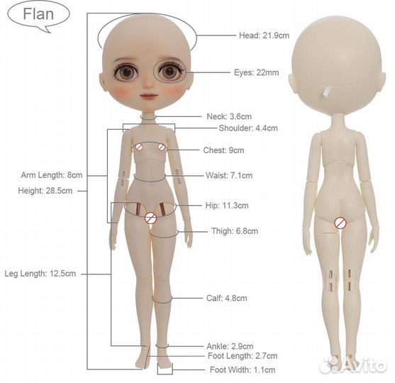 Кукла шарнирная Joybjd Flan 1/6 бжд