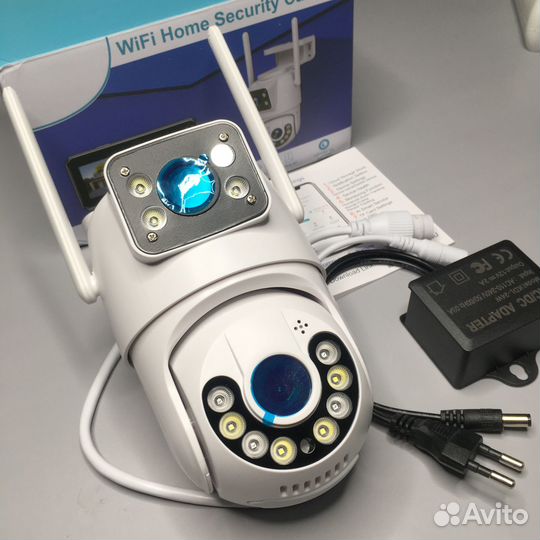 Камера IP, 4MP, Wi-Fi, 2 объектива, Поворотная