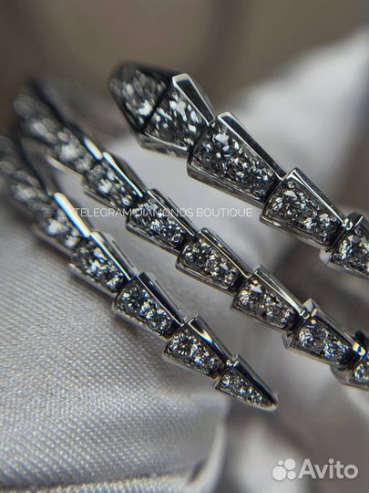 Браслет bvlgari serpenti белое золото 750
