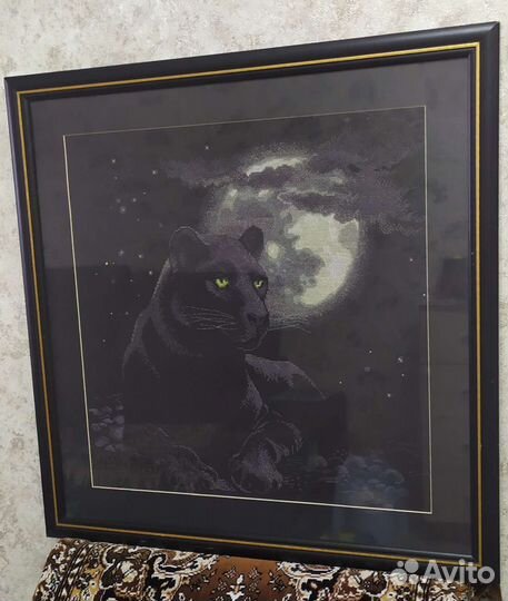 Картина вышитая крестиком ручная работа