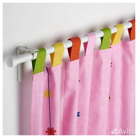 Шторы IKEA детские розовые