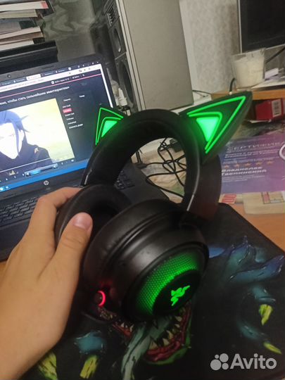 Игровые наушники Razer kitty