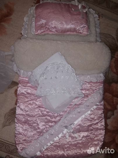 Конверт на выписку для девочки зима