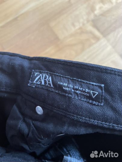 Узкие черные джинсы zara