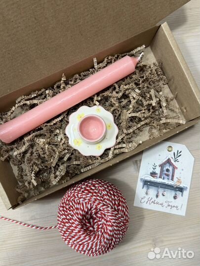 Подарочный набор. Подсвечник+свеча