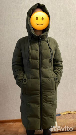 Зимний плащ пуховик