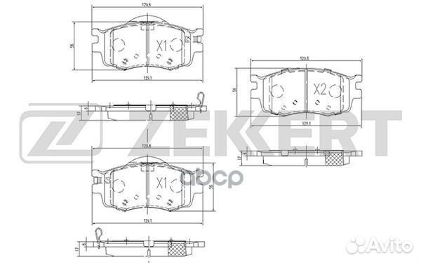Колодки торм. диск. передн. Hyundai Accent III
