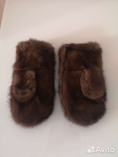 Варежки меховые женские, размер 7.7,5