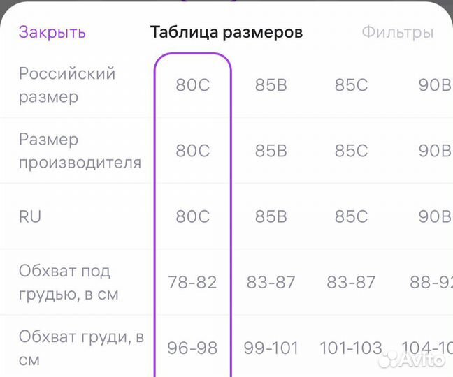 Бюстгальтер для кормления 80с