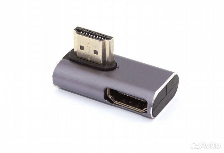 Переходник hdmi угловой папа-мама вправо-вниз