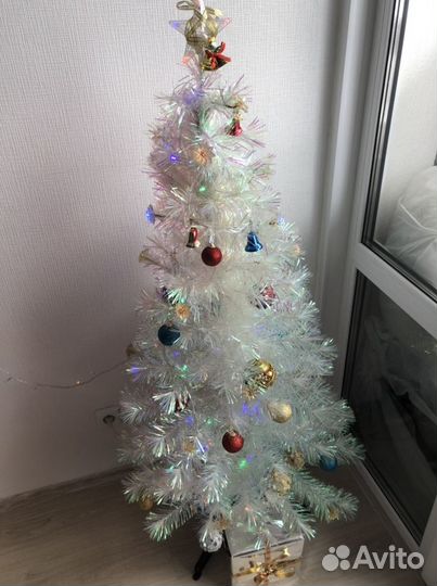 Елка искусственная новогодняя белая 150 см