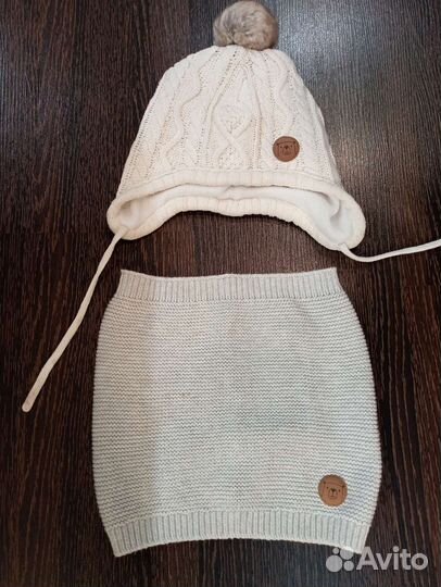 Комплект шапка и снуд детский