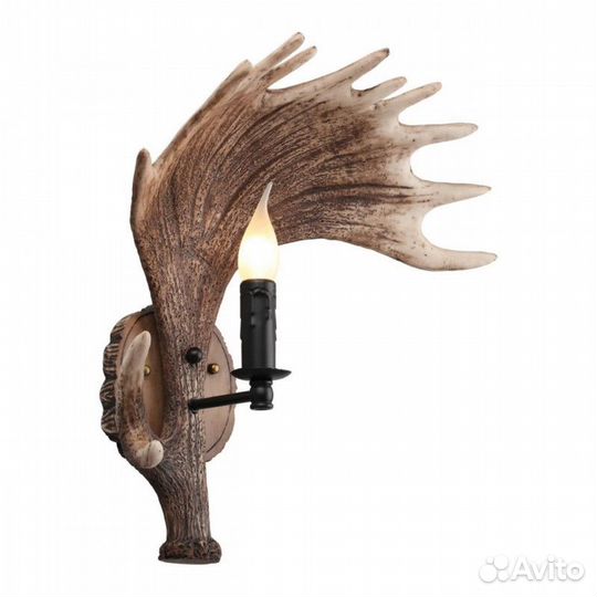 Бра рога, штурвал, свеча, факел в ретро стиле