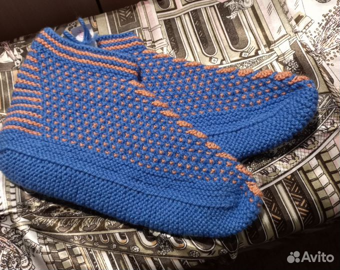 Носки шерстяные вязаные