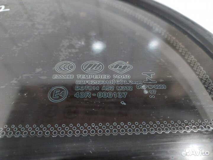 Стекло двери заднее левое (глухое) (Lifan Solano)