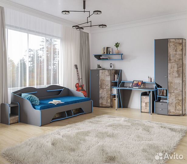 Стол компьютерный Индиго 12.61 Темно - серый,Графф