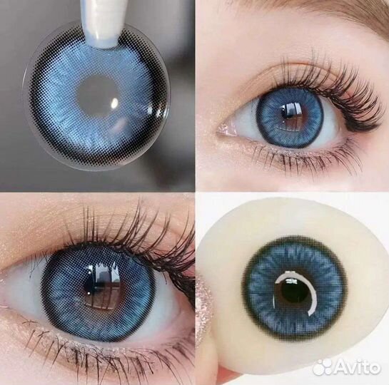 Цветные линзы с увеличением глаз