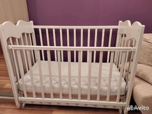 Детская кровать до 3 лет с матрасом бу