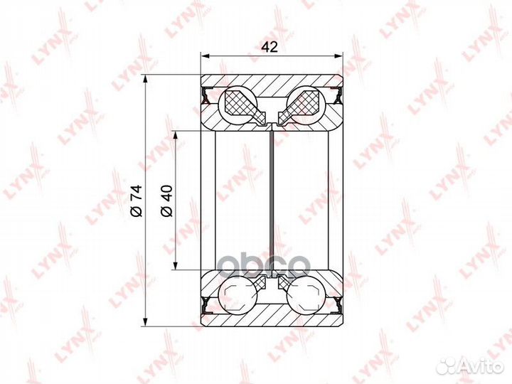 Комплект подшипника ступицы колеса перед лев