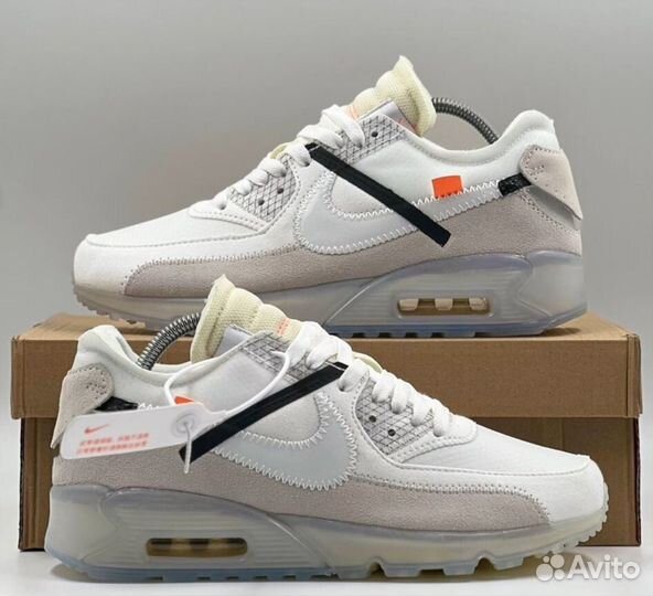 Новые Кроссовки Off White x Nike Air Max 90