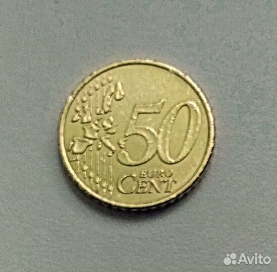 Монета 50 евроцентов