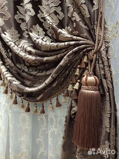 Шторы плотные блек аут,тюль итальянская