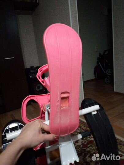 Детский снегокат со спинкой