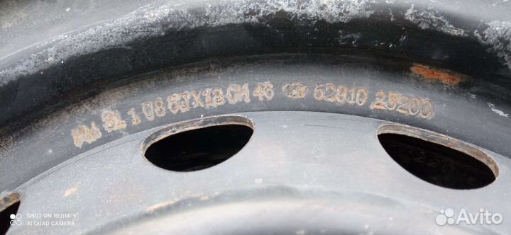 Штампованный диск, r13 4*100, Hyundai Getz