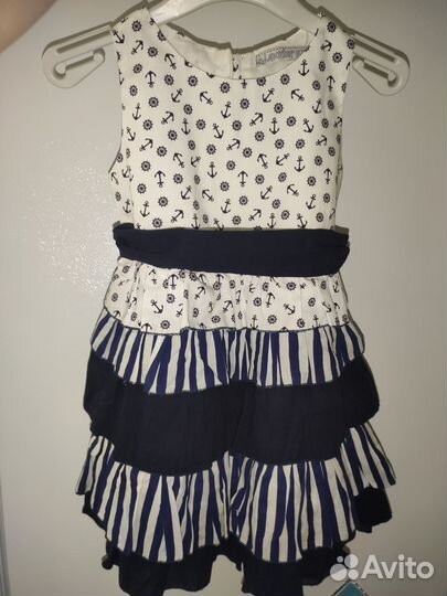 Платье для девочки 92 размер с якорями