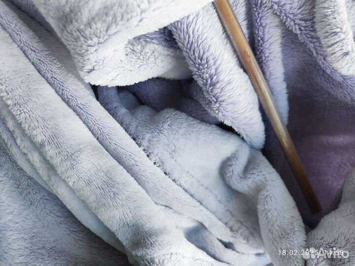 Халат домашний сиреневый плюшевый велсофт