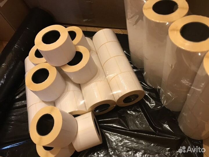 Термоэтикетки эко 75х120 58х40 белые все размеры